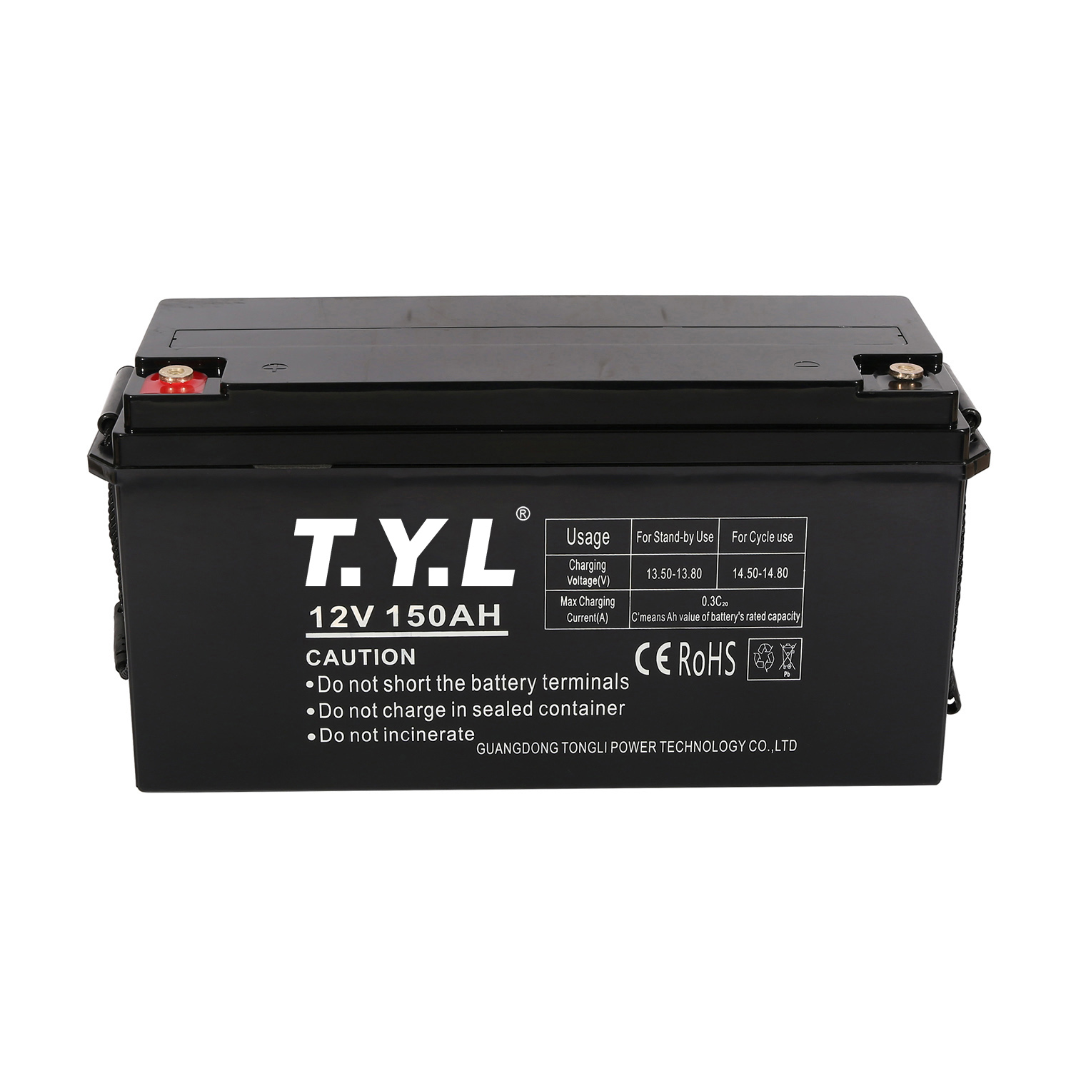 Batterie de stockage longue durée de grande taille 12V150AH pour les systèmes d'alimentation