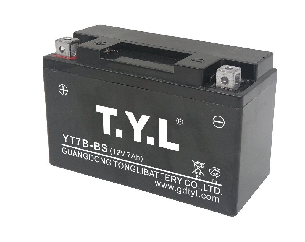 Batterie de moto rechargeable carrée sans entretien YT7B-BS